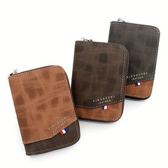 Vintage PU Leather Card Holder Coin Purse For Men