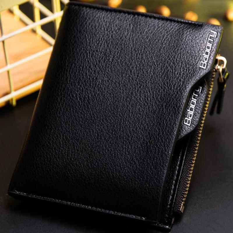 Men's RFID Zipper Wallet PU Leather Card Holder