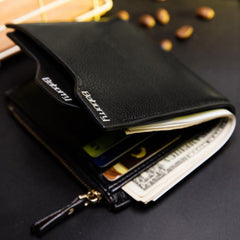 Men's RFID Zipper Wallet PU Leather Card Holder