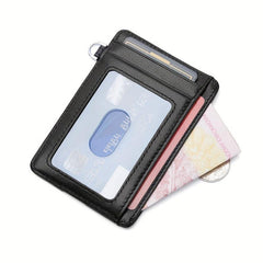 Men's Letter Pattern Short Wallet PU Leather Multiple Card Slots Purse