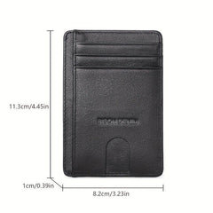 Men's Letter Pattern Short Wallet PU Leather Multiple Card Slots Purse