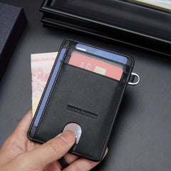 Men's Letter Pattern Short Wallet PU Leather Multiple Card Slots Purse