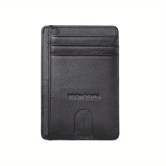 Men's Letter Pattern Short Wallet PU Leather Multiple Card Slots Purse