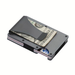 RFID Blocking Metal Money Clip Wallet