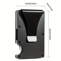 RFID Blocking Metal Money Clip Wallet