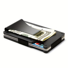 RFID Blocking Metal Money Clip Wallet