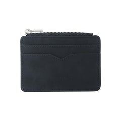 Men's Frosted PU Leather Business Card Holder with Coin Purse