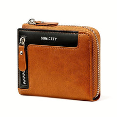 Men's Zipper Wallet Large Capacity Coin Cash Purse