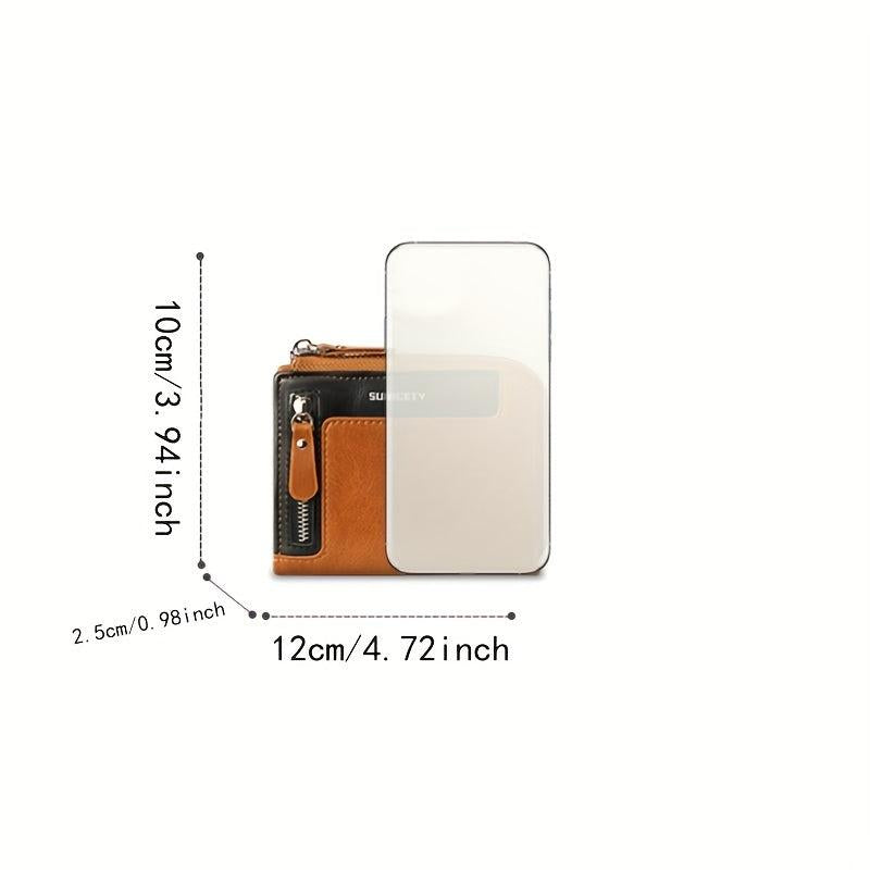 Men's Zipper Wallet Large Capacity Coin Cash Purse