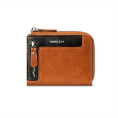 Men's Zipper Wallet Large Capacity Coin Cash Purse