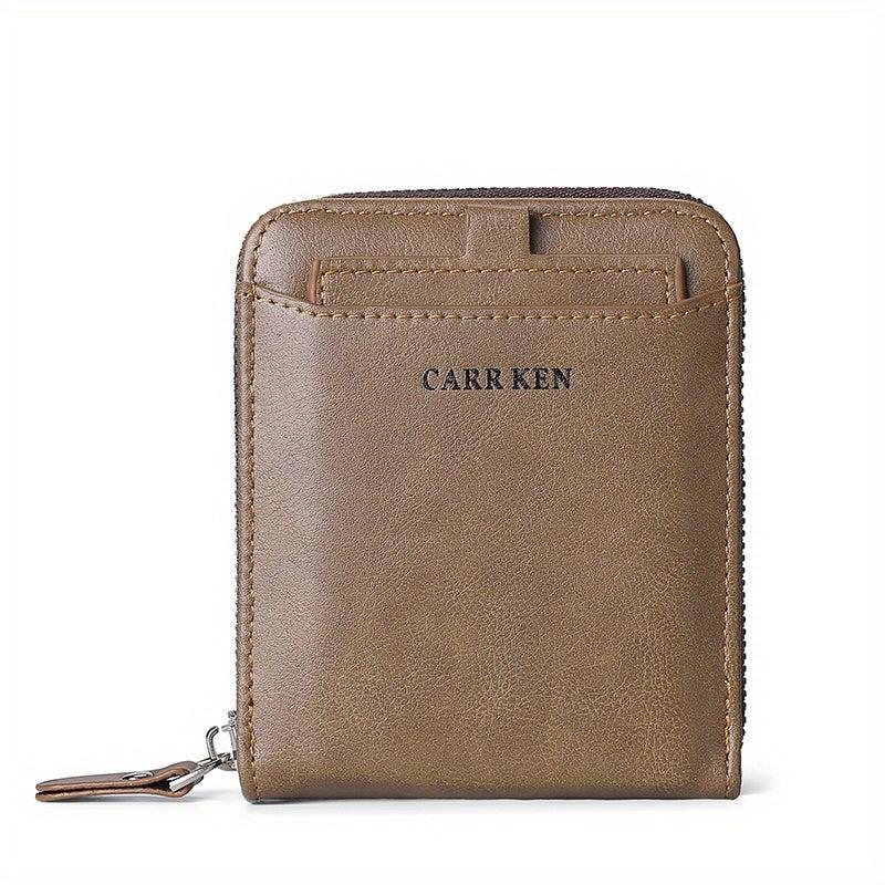Men's Vintage Business Wallet With Zipper Coin Wallet