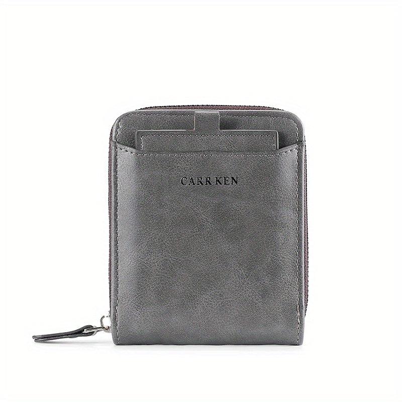 Men's Vintage Business Wallet With Zipper Coin Wallet