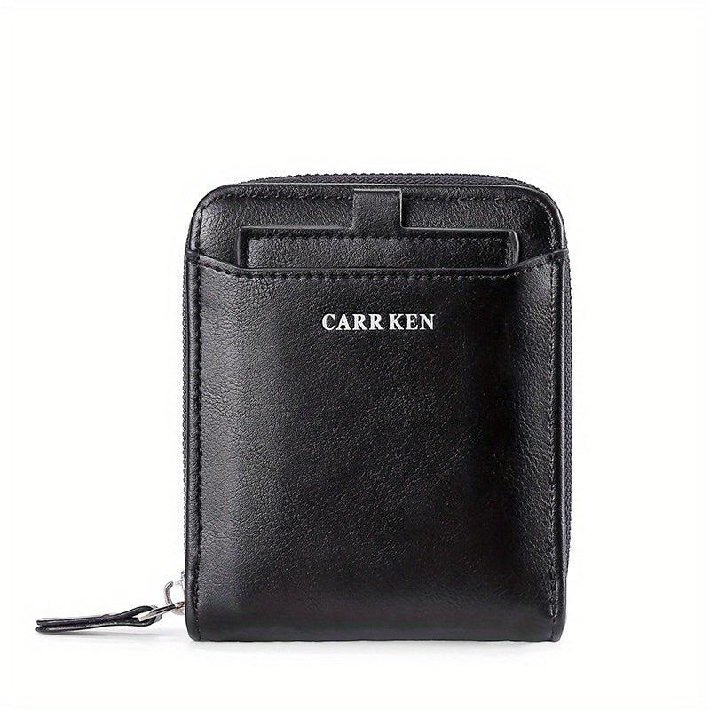 Men's Vintage Business Wallet With Zipper Coin Wallet