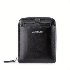 Men's Vintage Business Wallet With Zipper Coin Wallet