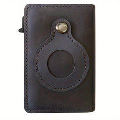 Anti theft Bullet Card Holder Wallet with Airtag Tracker