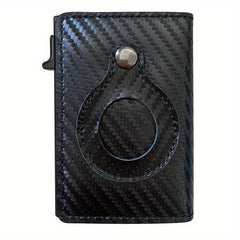 Anti theft Bullet Card Holder Wallet with Airtag Tracker