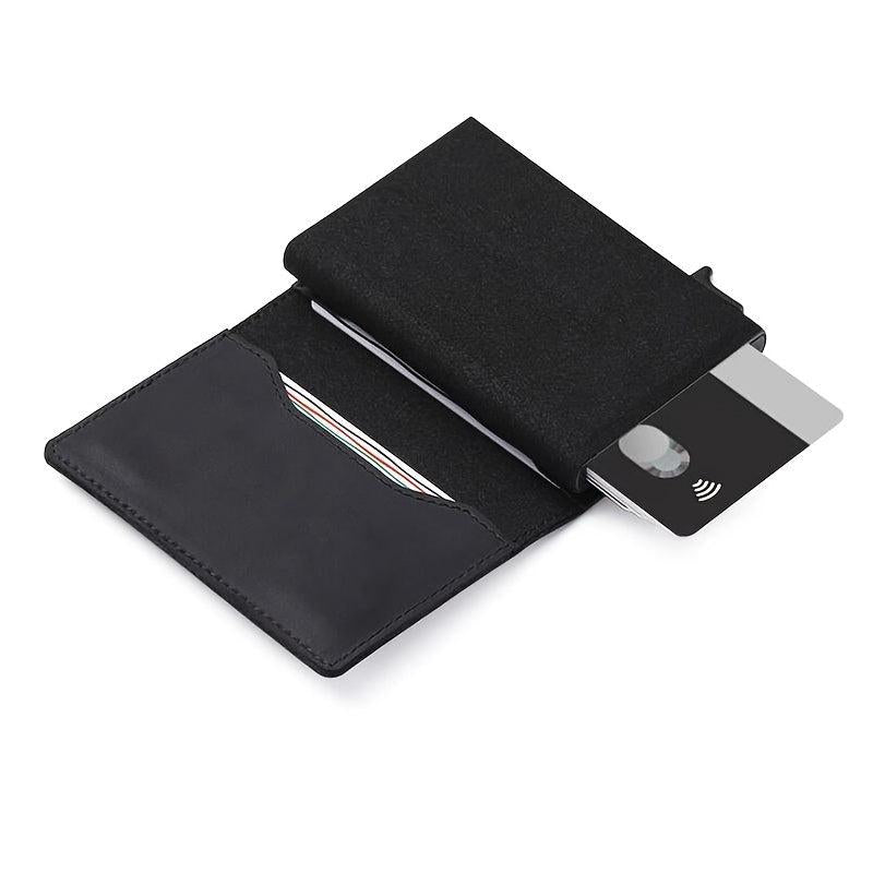 Anti theft Bullet Card Holder Wallet with Airtag Tracker
