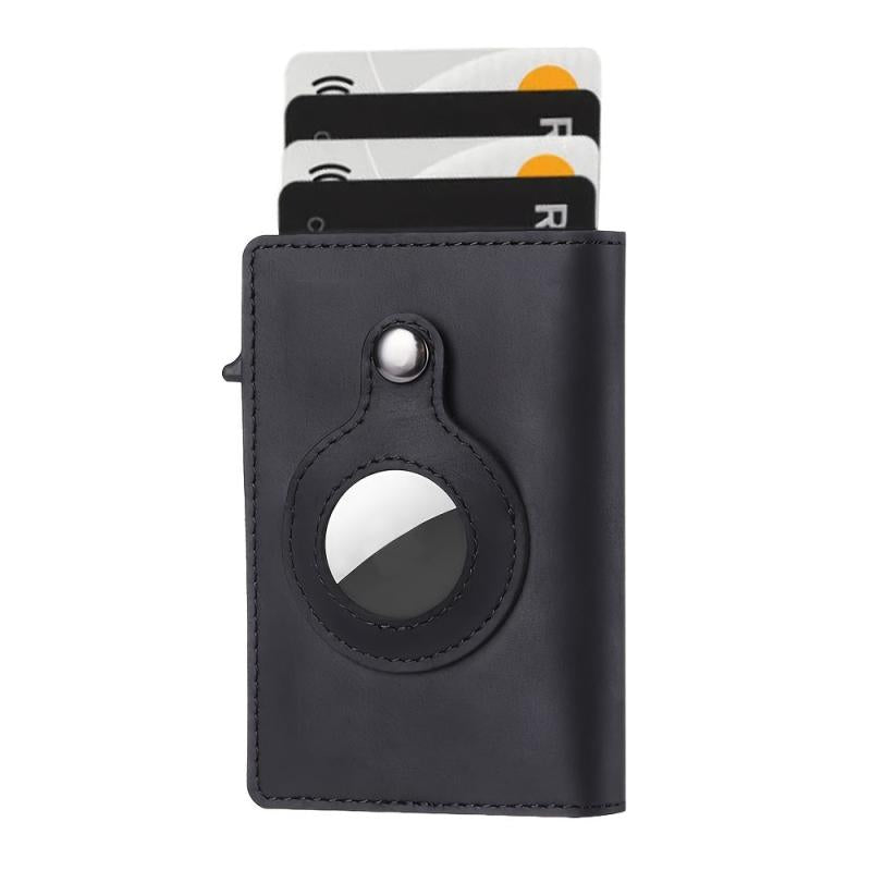 Anti theft Bullet Card Holder Wallet with Airtag Tracker