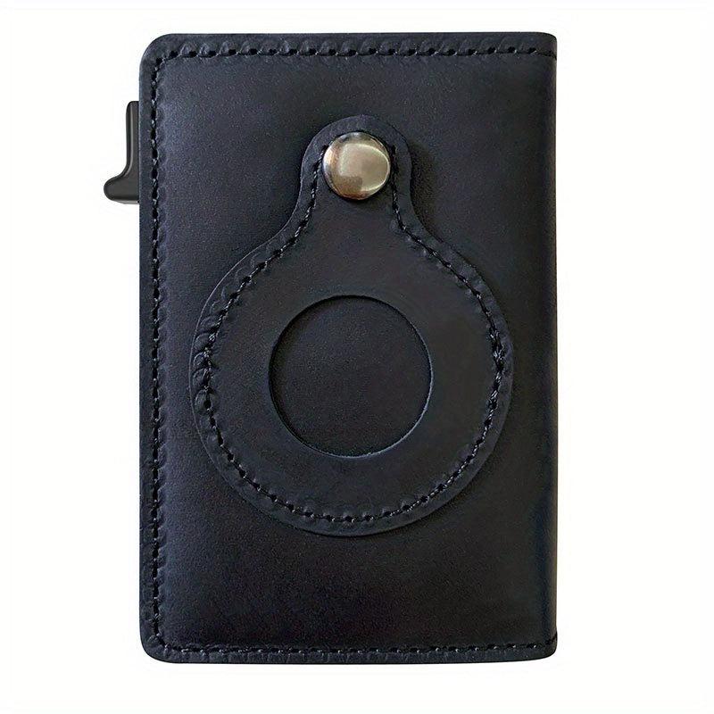 Anti theft Bullet Card Holder Wallet with Airtag Tracker
