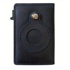 Anti theft Bullet Card Holder Wallet with Airtag Tracker