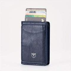 Men's Casual Leather Card Bag Large Capacity Coin Card Holder
