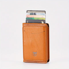 Men's Casual Leather Card Bag Large Capacity Coin Card Holder