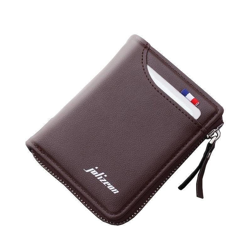 Men's Short Card Slot Wallet Zipper Bag