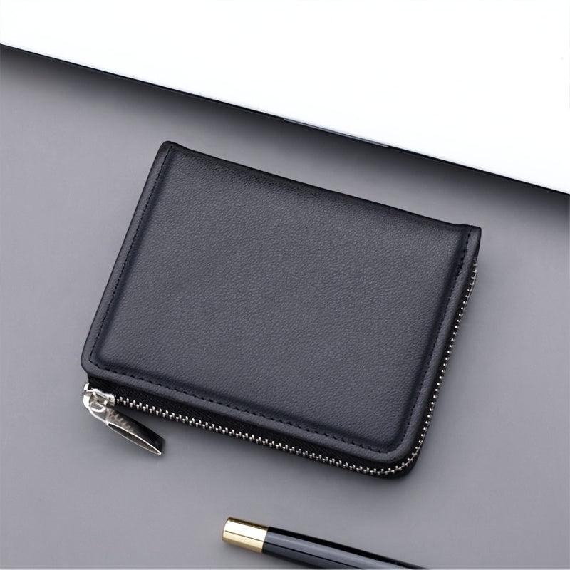 Men's Short Card Slot Wallet Zipper Bag