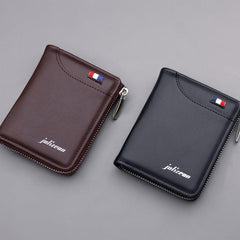 Men's Short Card Slot Wallet Zipper Bag