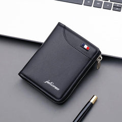 Men's Short Card Slot Wallet Zipper Bag
