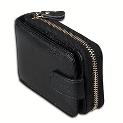 Cow Leather Credit Card Holder Coin Purse Wallet for Men