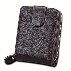 Cow Leather Credit Card Holder Coin Purse Wallet for Men