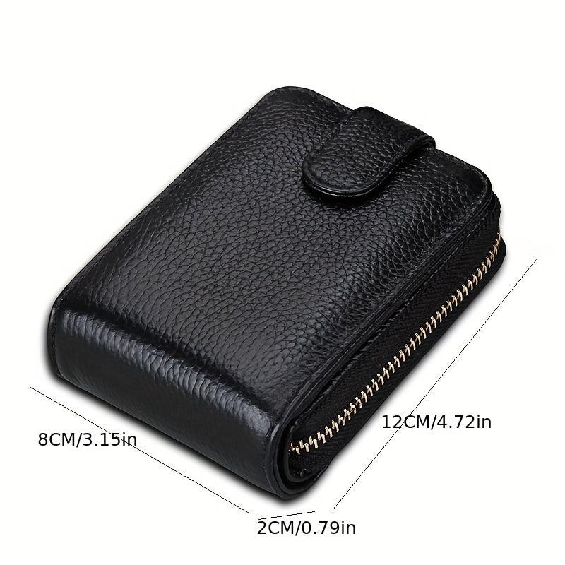 Cow Leather Credit Card Holder Coin Purse Wallet for Men