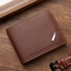 Men's PU Leather Bifold Wallet Card Slots Gift For Men