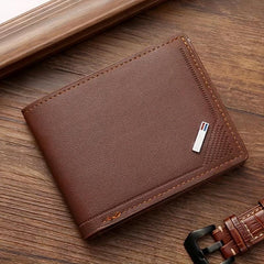 Men's PU Leather Bifold Wallet Card Slots Gift For Men