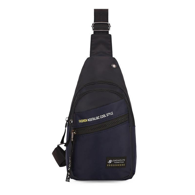 Men's Crossbody Bag with Earphone Hole for Outdoor Sports