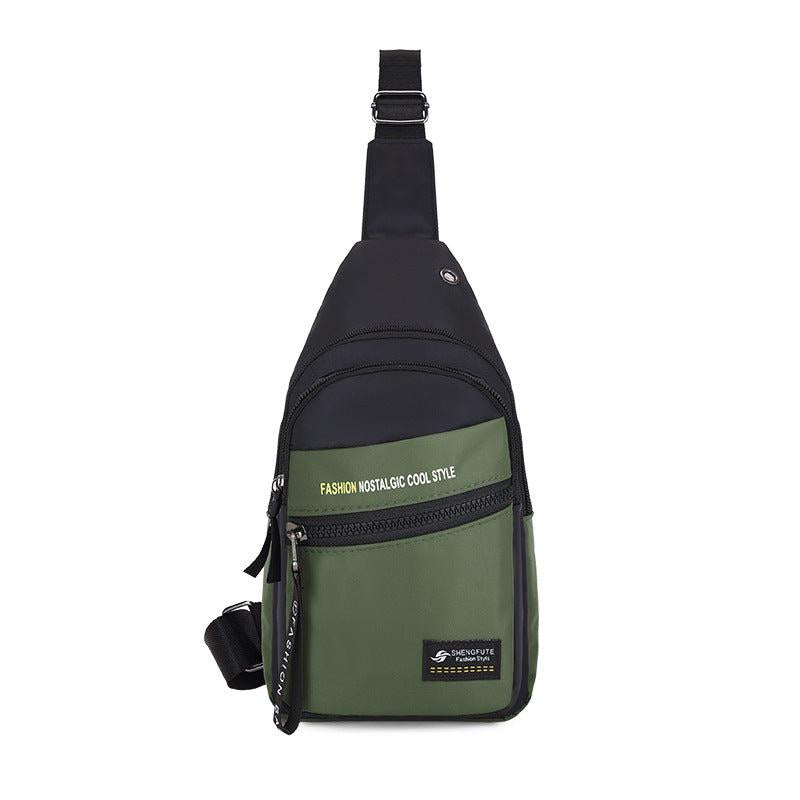 Men's Crossbody Bag with Earphone Hole for Outdoor Sports