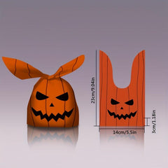 50PCS Halloween Pumpkin Packing Bag for Trick Or Treat Candy Storage
