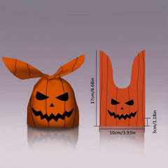 50PCS Halloween Pumpkin Packing Bag for Trick Or Treat Candy Storage