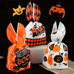 50PCS Halloween Pumpkin Packing Bag for Trick Or Treat Candy Storage