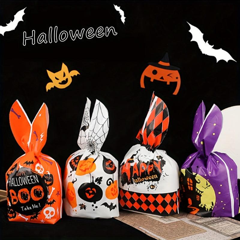50PCS Halloween Pumpkin Packing Bag for Trick Or Treat Candy Storage