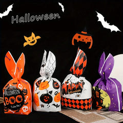 50PCS Halloween Pumpkin Packing Bag for Trick Or Treat Candy Storage