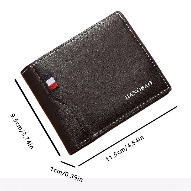 Men's PU Leather Short Wallet with Card Slots