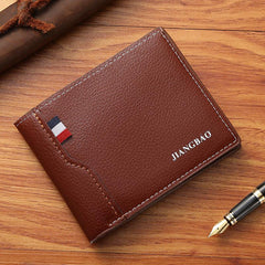 Men's PU Leather Short Wallet with Card Slots