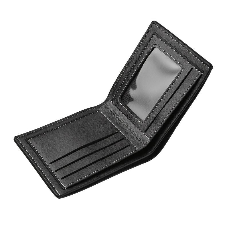 Men's Soft Leather Wallet Short Youth Purse
