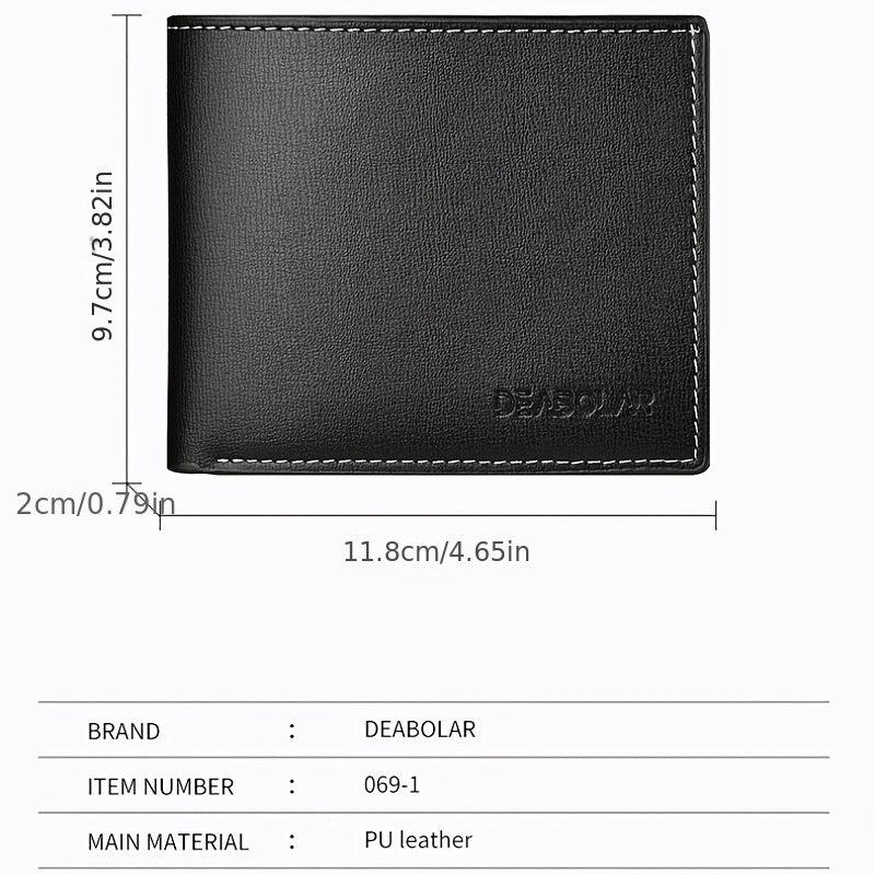 Men's Soft Leather Wallet Short Youth Purse
