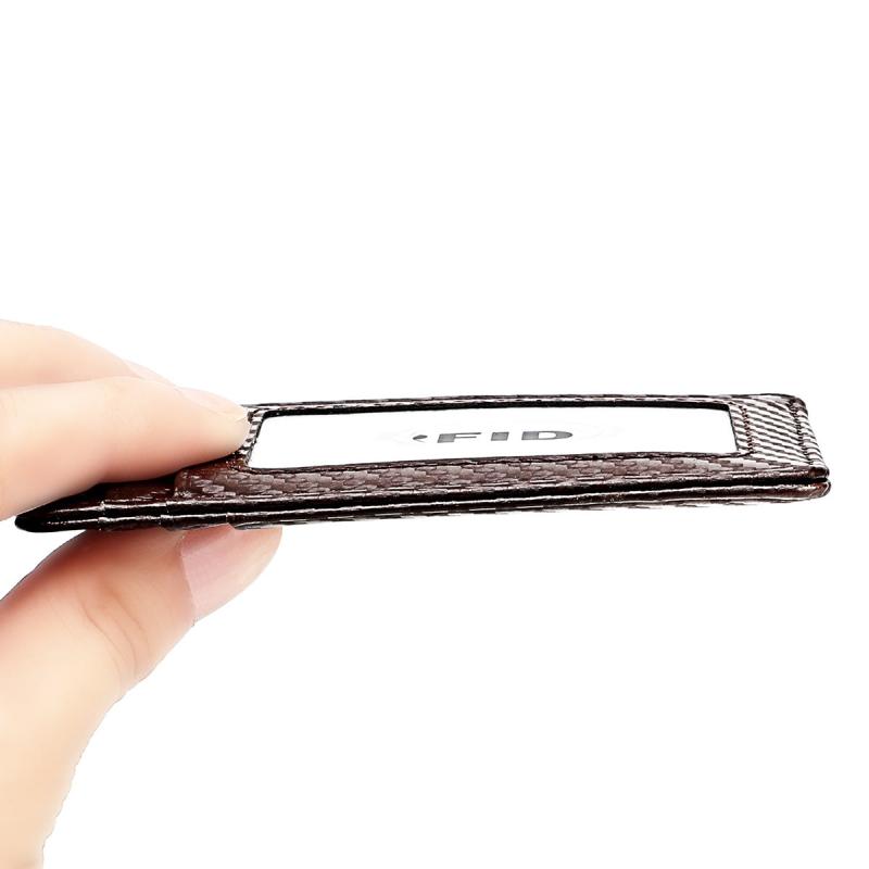 RFID Blocking Slim Leather Wallet Small Front Pocket Credit Card Holder