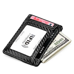 RFID Blocking Slim Leather Wallet Small Front Pocket Credit Card Holder