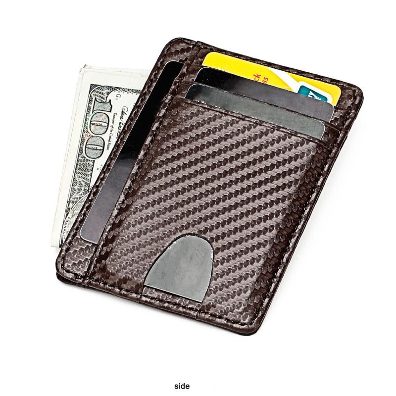 RFID Blocking Slim Leather Wallet Small Front Pocket Credit Card Holder