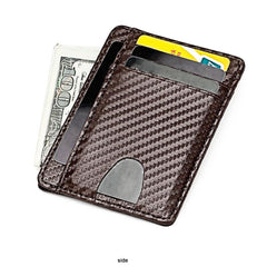 RFID Blocking Slim Leather Wallet Small Front Pocket Credit Card Holder